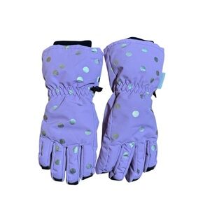 H&M Kids Purple Polka Dot Snow Gloves 3M Thinsulate Winter 4–6Y